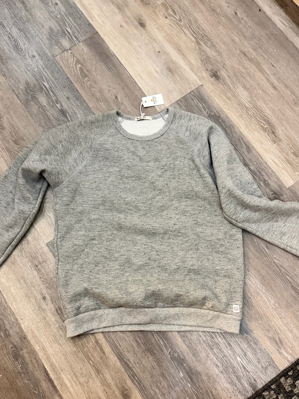 Marine Layer mens size Heather Gray Crewneck Sweater